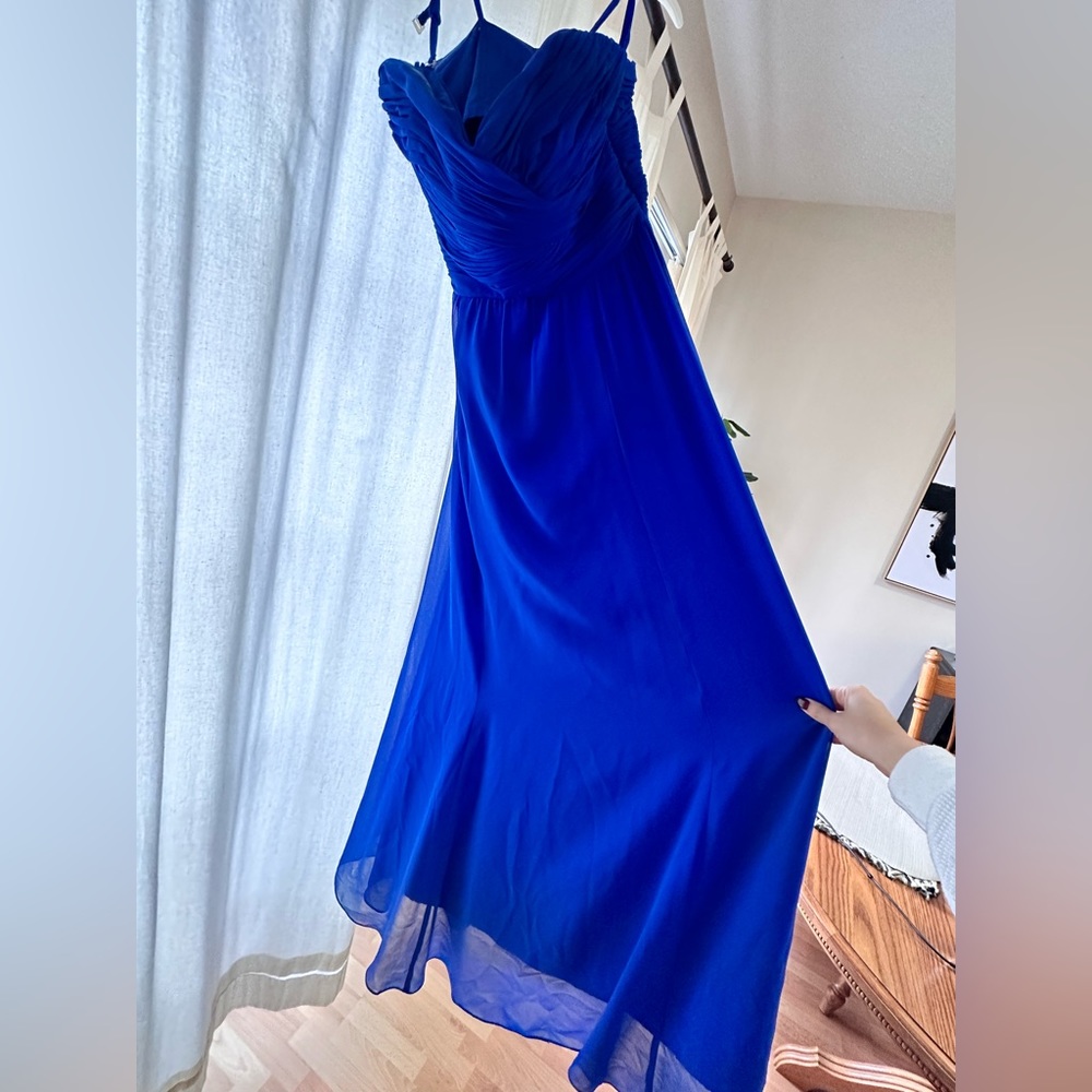 Lauren by Ralph Lauren Blue Strapless Prom Dress